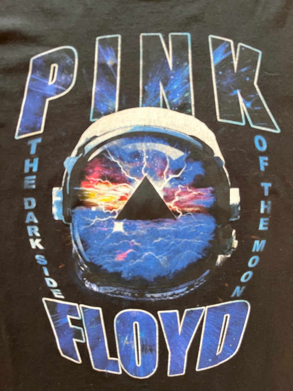 Pink Floyd Black Tee with Astronaut Prism Dark Side of the Moon Graphic